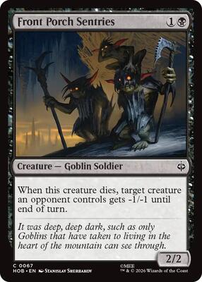 Front Porch Sentries card from The Hobbit