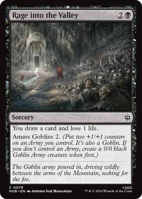 Rage into the Valley card from The Hobbit