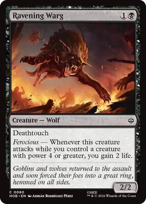 Ravening Warg card from The Hobbit