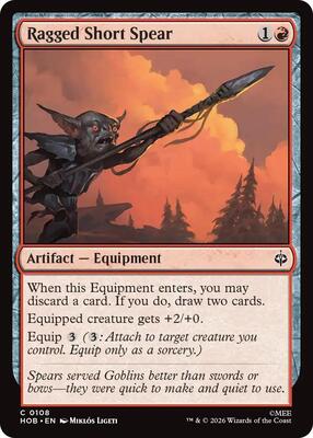Ragged Short Spear card from The Hobbit