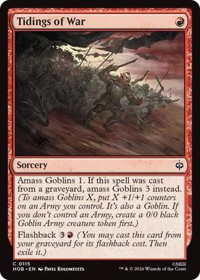 Tidings of War card from The Hobbit