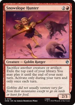Snowslope Hunter card from The Hobbit