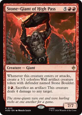 Stone-Giant of High Pass card from The Hobbit