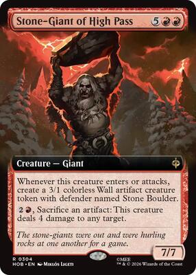 Stone-Giant of High Pass (Extended Art) card from The Hobbit