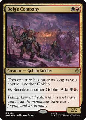Bolg's Company card from The Hobbit