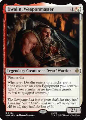 Dwalin, Weaponmaster card from The Hobbit