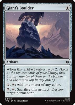 Giant's Boulder card from The Hobbit