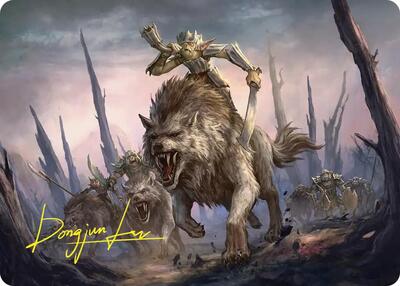 Signal the Onslaught Art Card (Gold-Stamped Signature) card from Art Series: The Hobbit