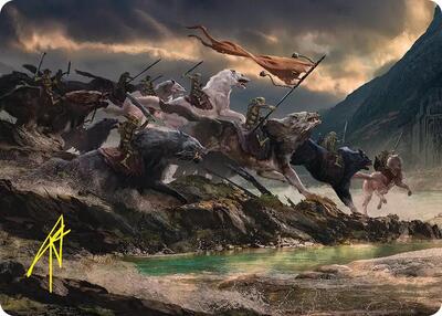 Tide of Fury and Disorder Art Card (Gold-Stamped Signature) card from Art Series: The Hobbit