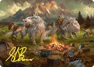 Mount Gundabad Mobilizes Art Card (Gold-Stamped Signature) card from Art Series: The Hobbit