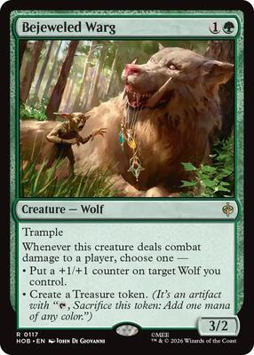Bejeweled Warg card from The Hobbit