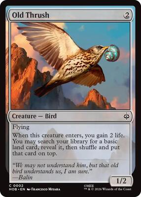 Old Thrush card from The Hobbit
