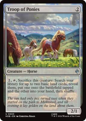 Troop of Ponies card from The Hobbit