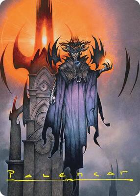 Sauron, the Lidless Eye Art Card (Gold-Stamped Signature) card from Art Series: The Hobbit