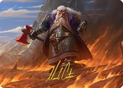 Dain of the Ancient Halls Art Card (Gold-Stamped Signature) card from Art Series: The Hobbit