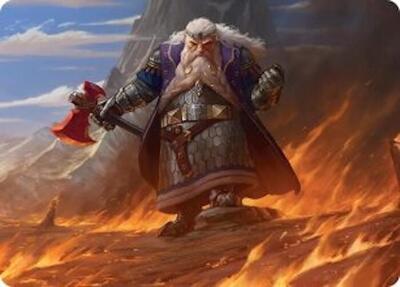 Dain of the Ancient Halls Art Card card from Art Series: The Hobbit