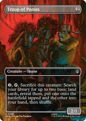 Troop of Ponies (Borderless) card from The Hobbit
