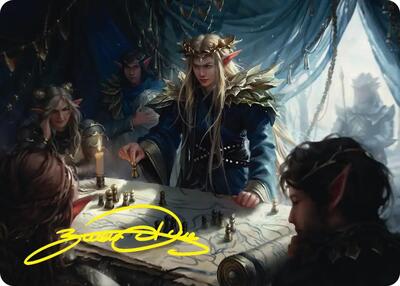 Thranduil the Strategist Art Card (Gold-Stamped Signature) card from Art Series: The Hobbit