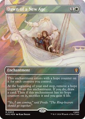 Dawn of a New Age (Borderless) (Surge Foil) card from The Hobbit: Eternal-Legal