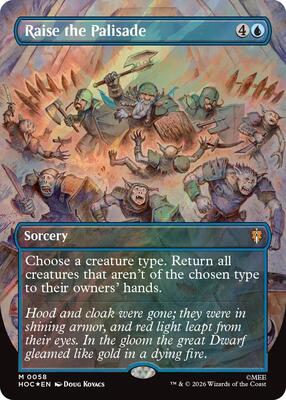 Raise the Palisade (Borderless) (Surge Foil) card from The Hobbit: Eternal-Legal