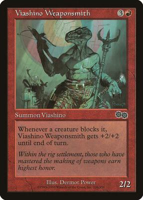 Viashino Weaponsmith card from Urza's Saga