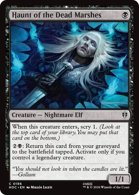 Haunt of the Dead Marshes card from The Hobbit: Eternal-Legal