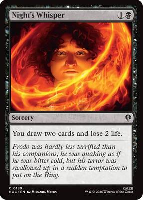 Night's Whisper card from The Hobbit: Eternal-Legal