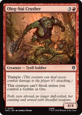 Olog-hai Crusher card from The Hobbit: Eternal-Legal