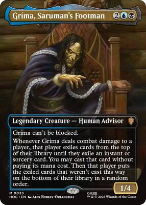 Grima, Saruman's Footman (Borderless) card from The Hobbit: Eternal-Legal