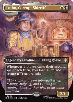 Lotho, Corrupt Shirriff (Borderless) card from The Hobbit: Eternal-Legal