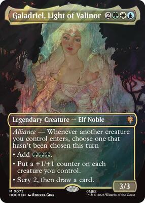 Galadriel, Light of Valinor (Borderless) (Surge Foil) card from The Hobbit: Eternal-Legal