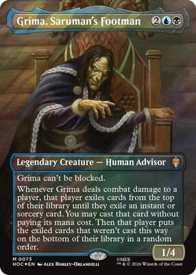 Grima, Saruman's Footman (Borderless) (Surge Foil) card from The Hobbit: Eternal-Legal