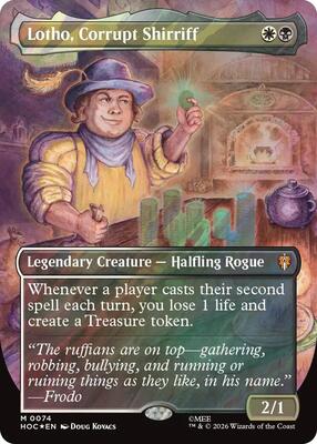 Lotho, Corrupt Shirriff (Borderless) (Surge Foil) card from The Hobbit: Eternal-Legal