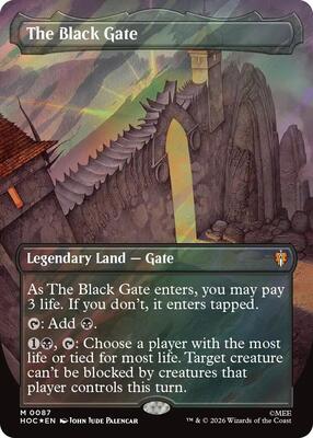 The Black Gate (Borderless) (Surge Foil) card from The Hobbit: Eternal-Legal