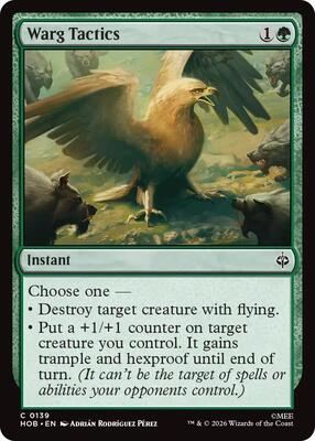 Warg Tactics card from The Hobbit