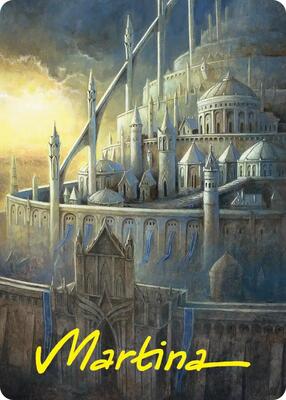Minas Tirith Art Card (Gold-Stamped Signature) card from Art Series: The Hobbit