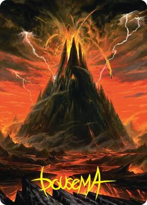 Mount Doom Art Card (Gold-Stamped Signature) card from Art Series: The Hobbit