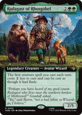 Radagast of Rhosgobel (Extended Art) card from The Hobbit