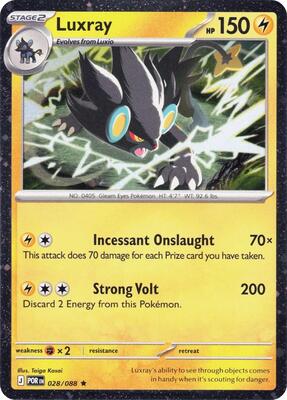 Luxray - 028/088 (Cosmos Holo) card from Blister Exclusives
