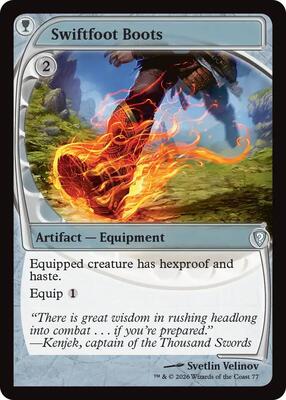 Swiftfoot Boots (Future Sight) card from Mystery Booster Commander Edition