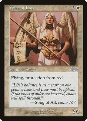 Voice of Law card from Urza's Saga