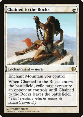 Chained to the Rocks card from Theros