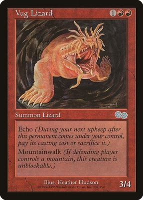 Vug Lizard card from Urza's Saga