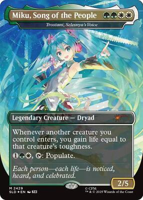 Miku, Song of the People - Trostani, Selesnya's Voice card from Secret Lair Drop Series