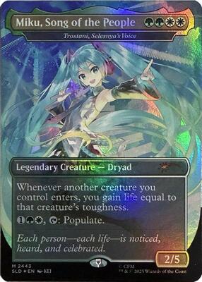Miku, Song of the People - Trostani, Selesnya's Voice (Display Commander) - Thick Stock card from Secret Lair Drop Series