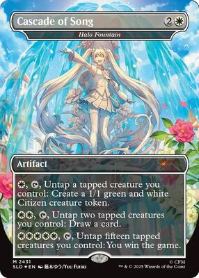 Cascade of Song - Halo Fountain card from Secret Lair Drop Series