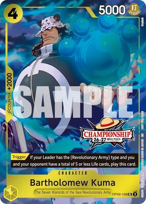 Bartholomew Kuma (CS 26-27 Celebration Pack) card from One Piece Promotion Cards