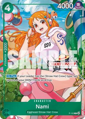 Nami (CS 26-27 Celebration Pack) card from One Piece Promotion Cards