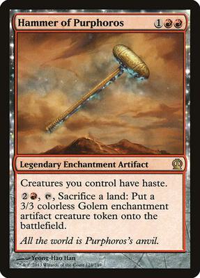 Hammer of Purphoros card from Theros