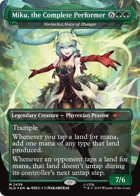 Miku, the Complete Performer - Vorinclex, Voice of Hunger card from Secret Lair Drop Series